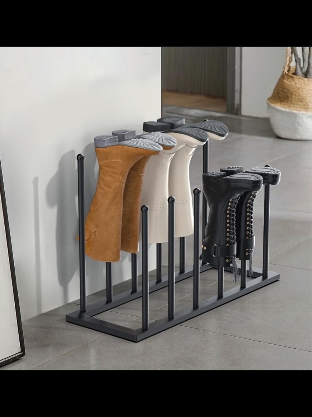 Boot & Shoe Organizer Rack - Black - Picture 7 of 8